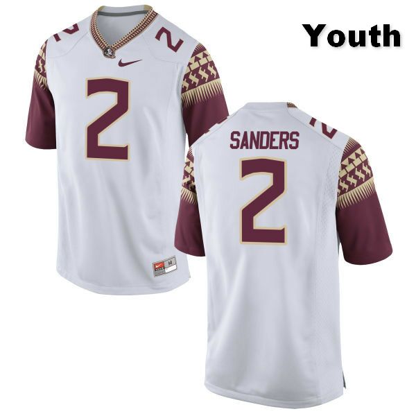 Youth NCAA Nike Florida State Seminoles #2 Deion Sanders College White Stitched Authentic Football Jersey KAG4269WS